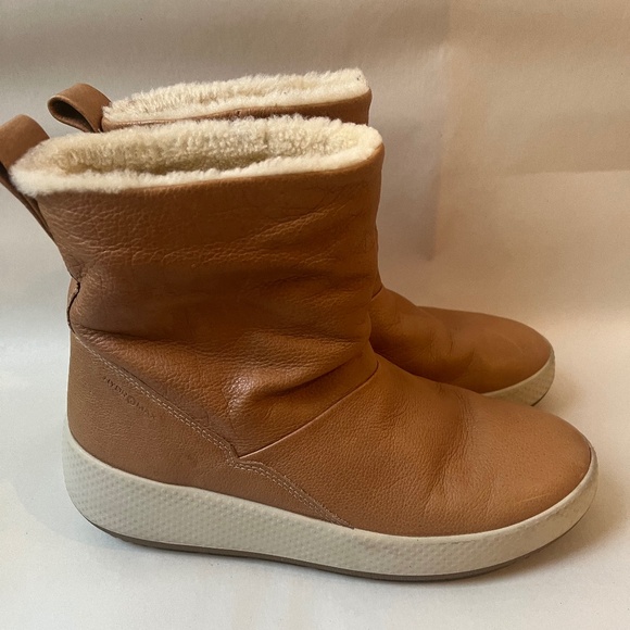 Ecco Ukiuk 2.0 Volluto Leather Shearling Casual Winter Cold Weather Boot Shoes - Picture 6 of 12